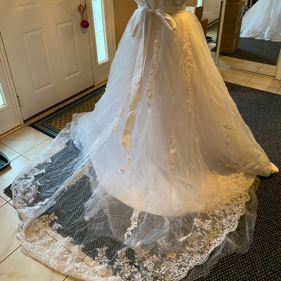 Custom-Made Beaded Wedding Dress - Picture 3 of 8